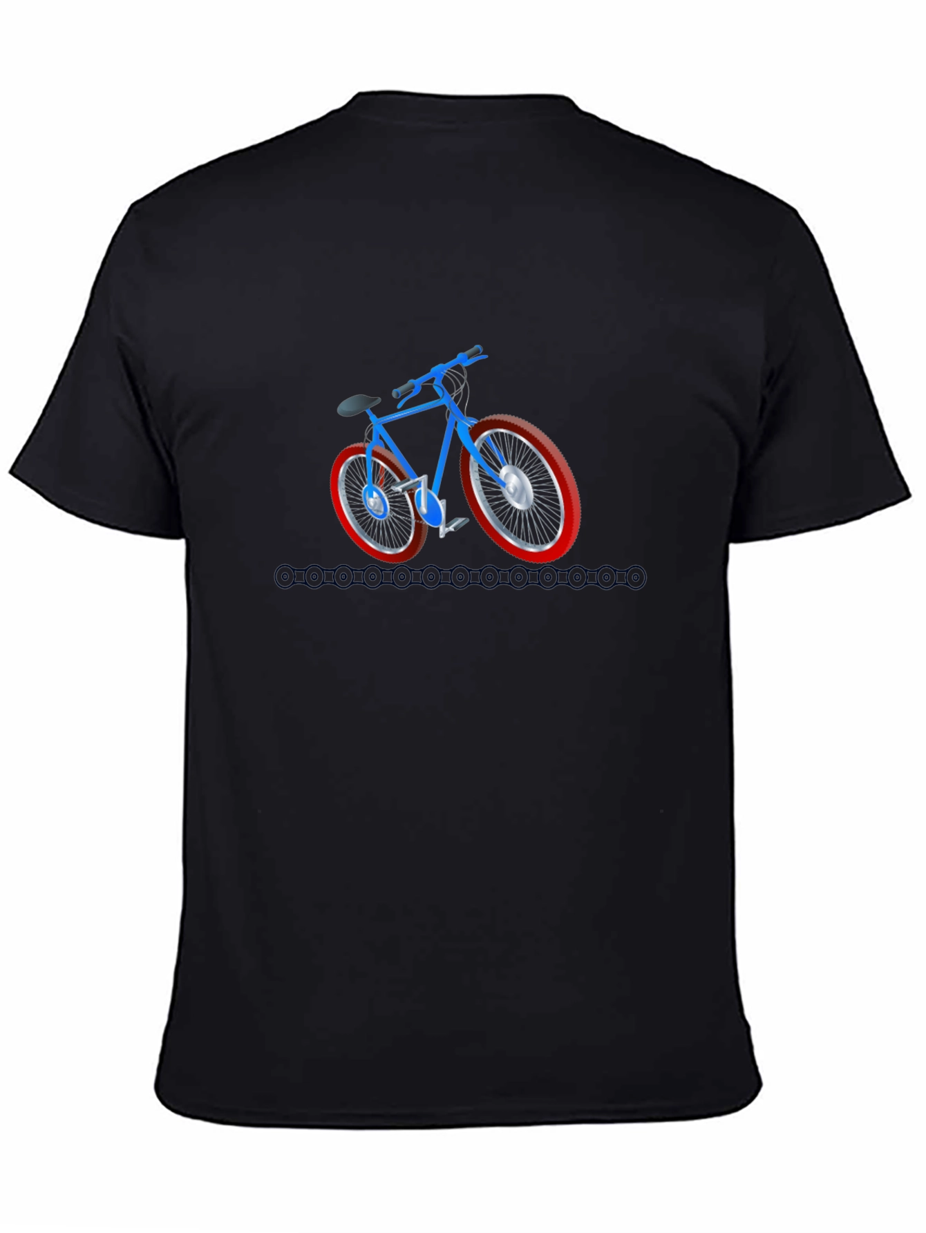 Cool Bicycle Graphic Tee - Black Cotton