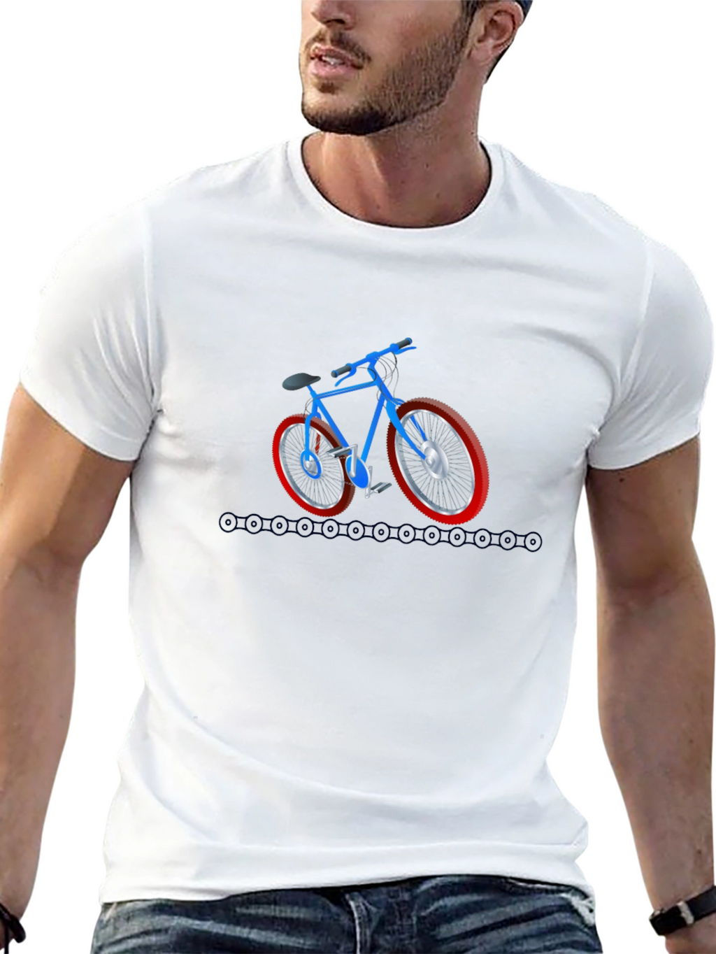 Cool Bicycle Graphic Tee - Black Cotton