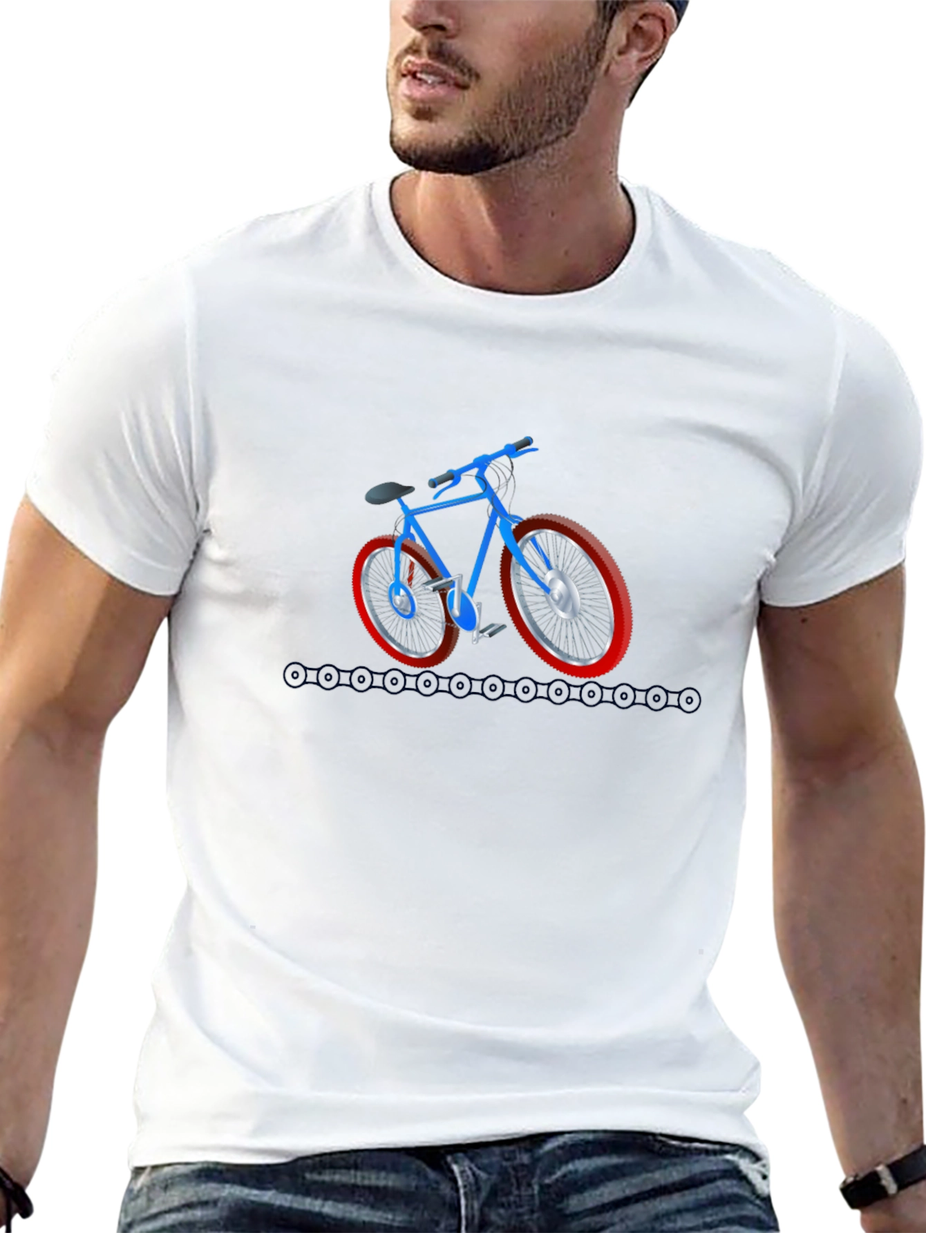 Cool Bicycle Graphic Tee - Black Cotton