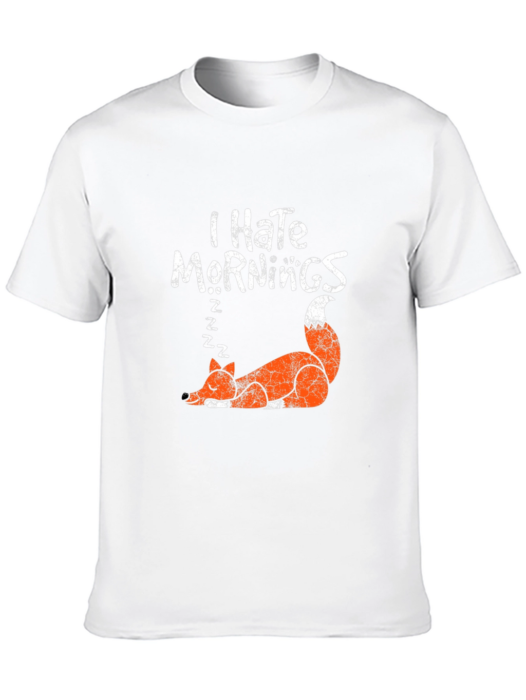I Hate Mornings Fox Graphic T-Shirt