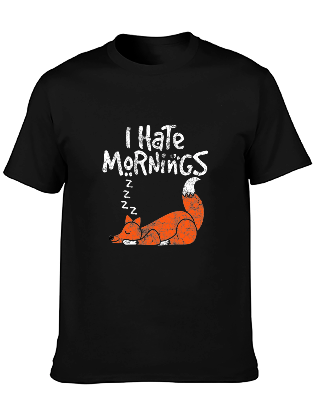 I Hate Mornings Fox Graphic T-Shirt