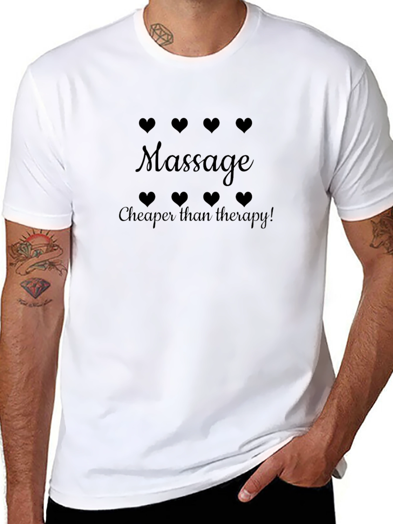 Massage Cheaper Than Therapy! Black T-Shirt