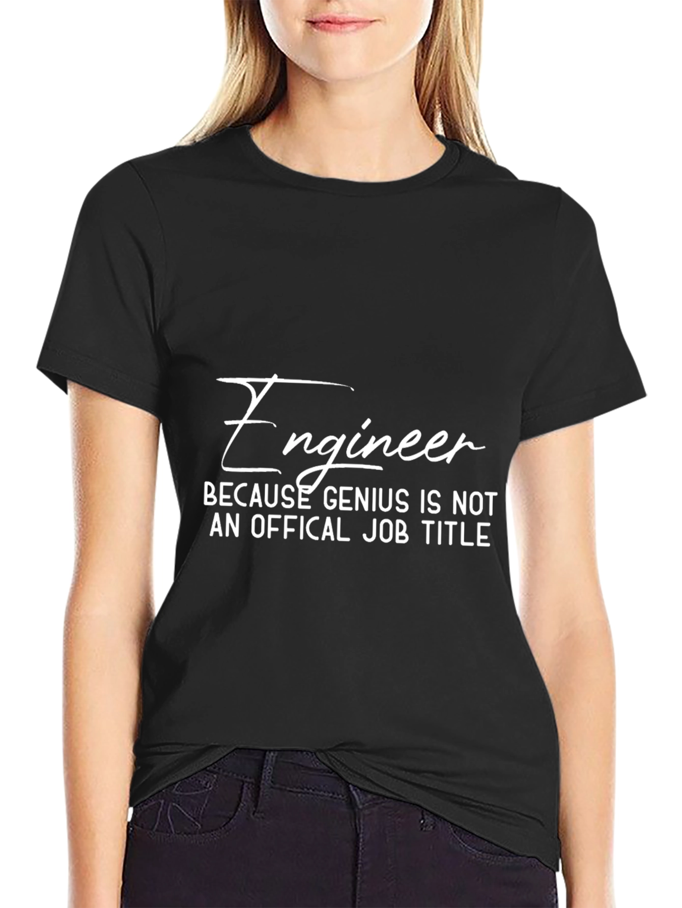Engineer Genius Job Title Graphic T-Shirt