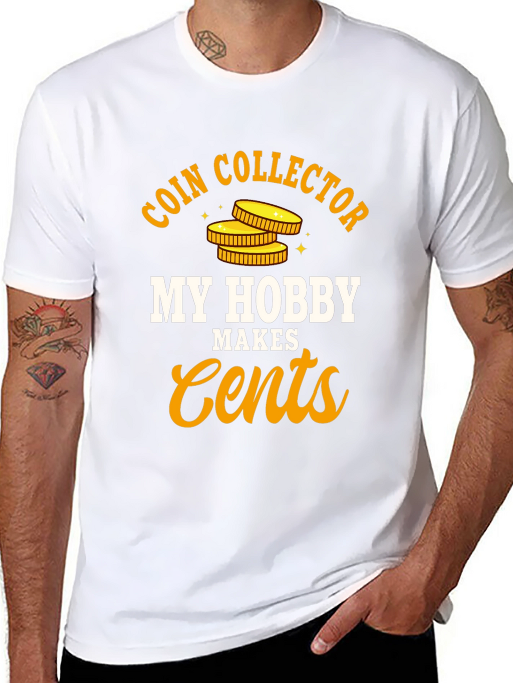 Coin Collector Hobby T-Shirt - Makes Cents
