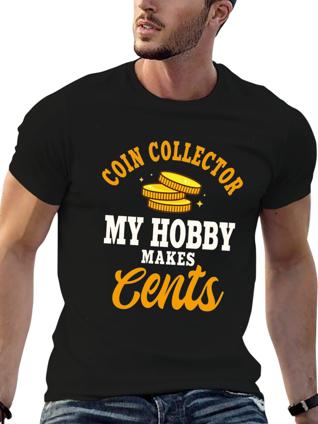 Coin Collector Hobby T-Shirt - Makes Cents