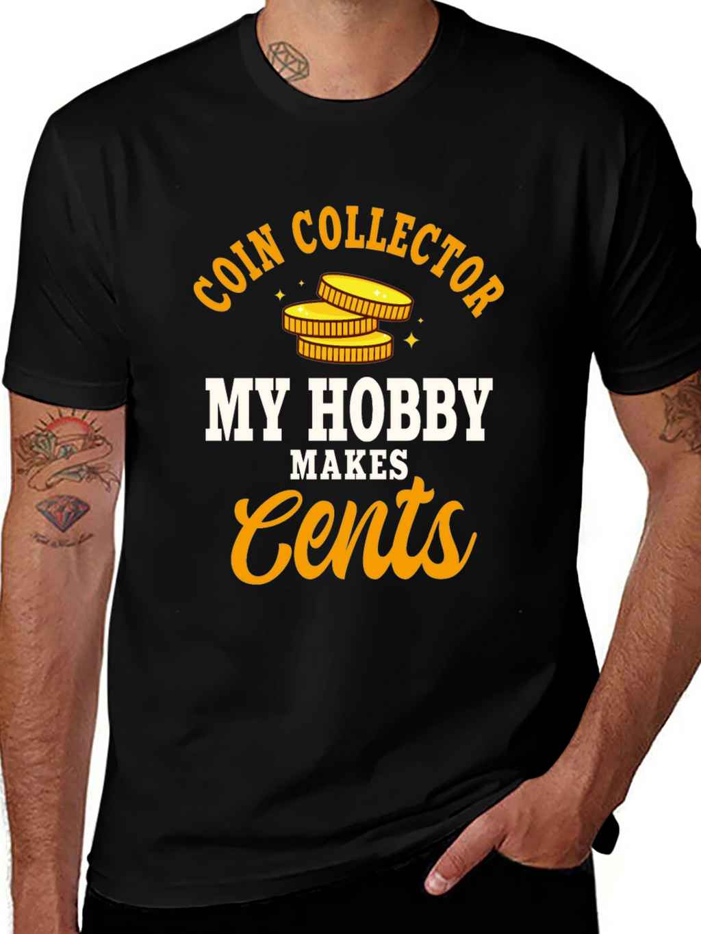 Coin Collector Hobby T-Shirt - Makes Cents
