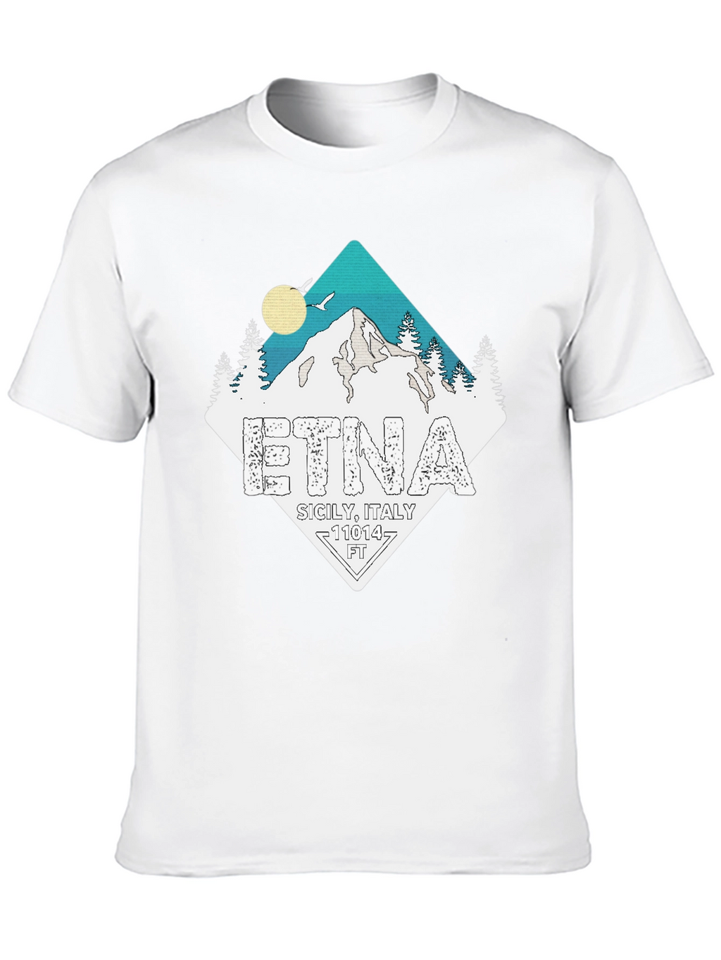 Etna Sicily Italy Black T-Shirt