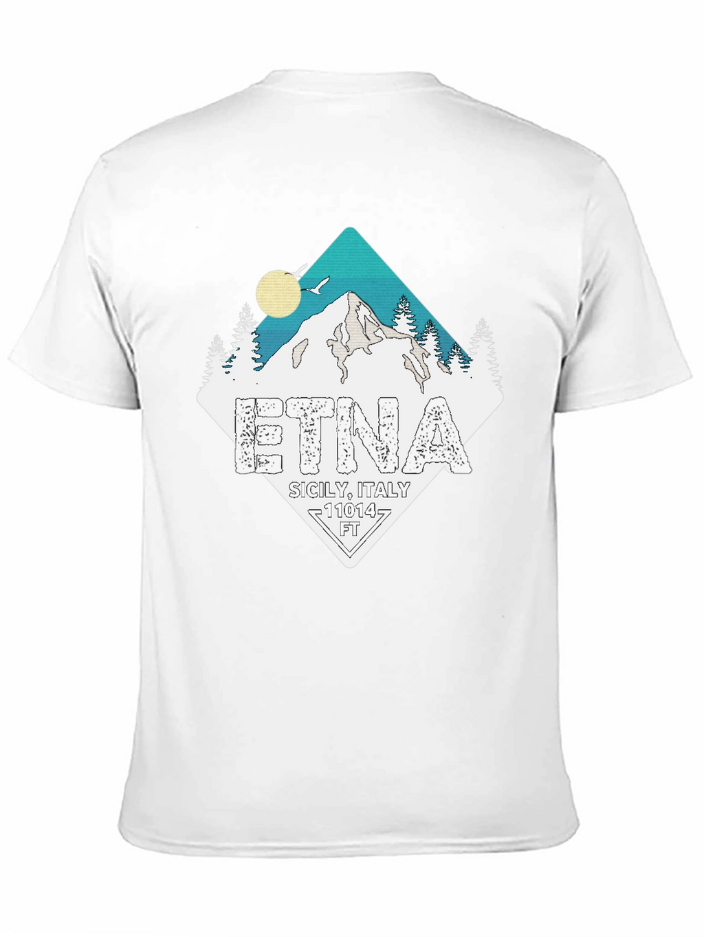 Etna Sicily Italy Black T-Shirt