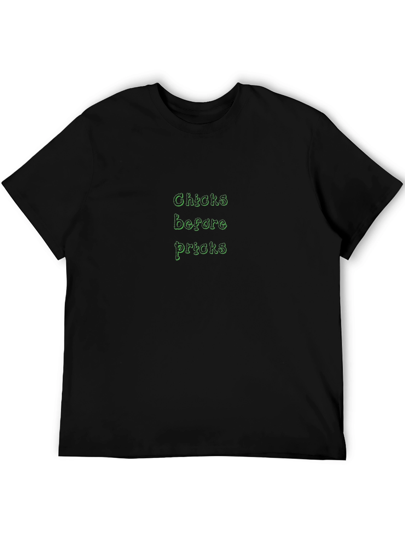Chicks Before Pricks Graphic T-Shirt - Black