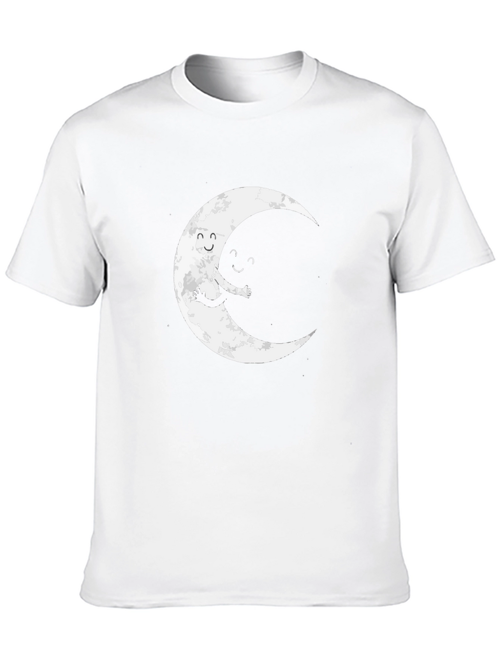 Moon Hug Graphic Tee - Unisex Black T-Shirt
