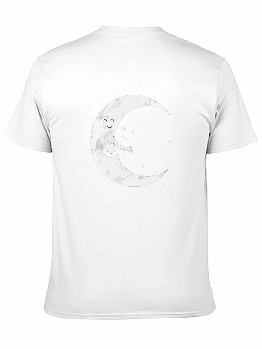 Moon Hug Graphic Tee - Unisex Black T-Shirt