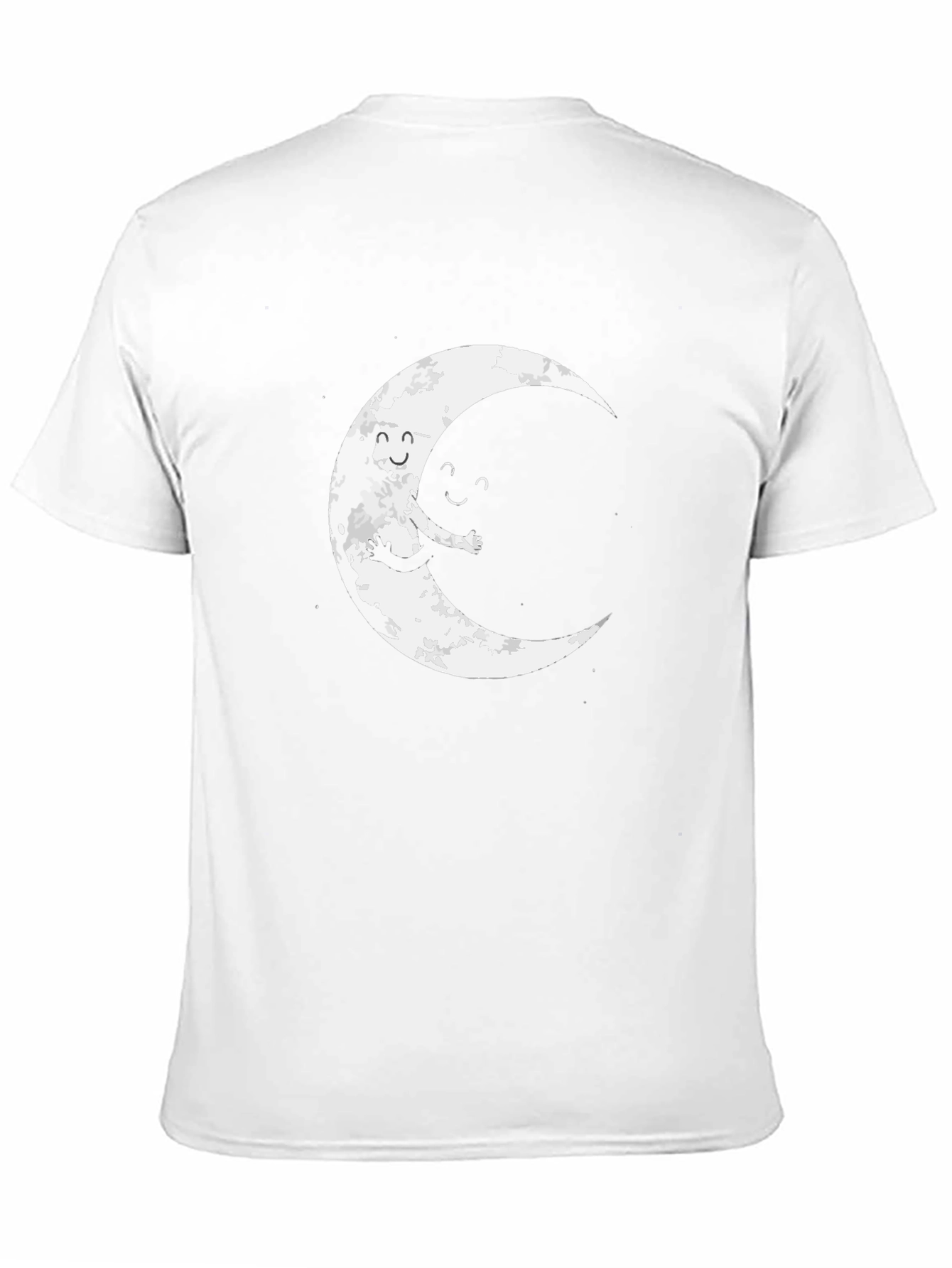 Moon Hug Graphic Tee - Unisex Black T-Shirt
