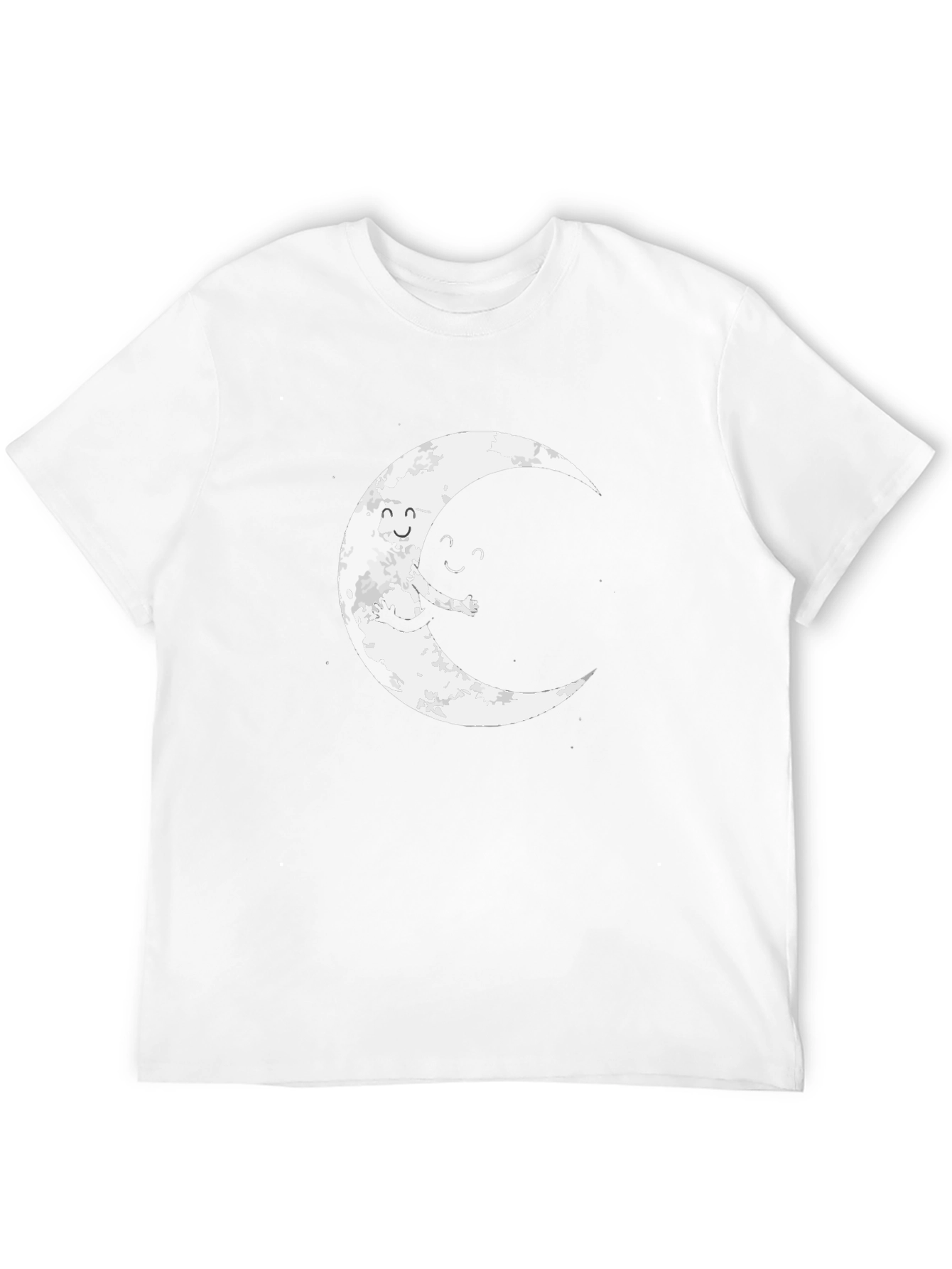 Moon Hug Graphic Tee - Unisex Black T-Shirt