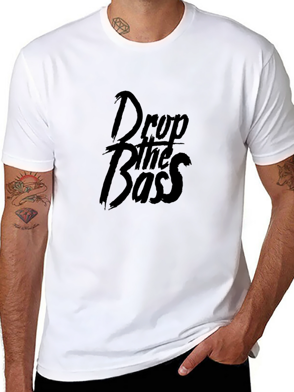 Drop the Bass Black Graphic T-Shirt