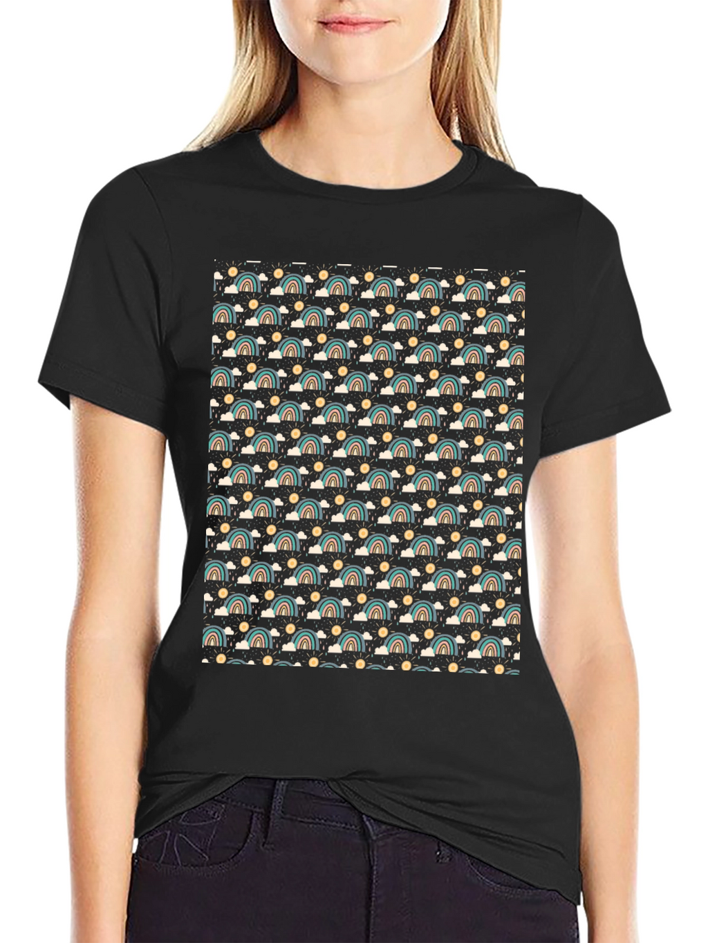 Retro Rainbow Pattern T-Shirt