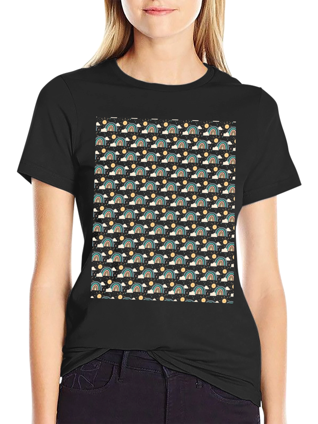 Retro Rainbow Pattern T-Shirt