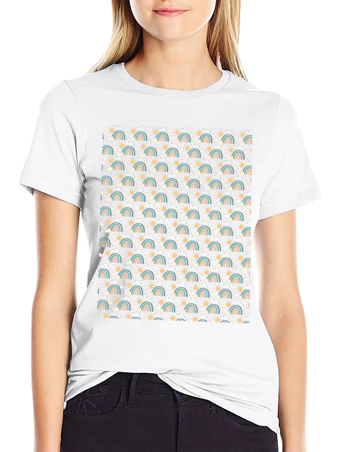 Retro Rainbow Pattern T-Shirt