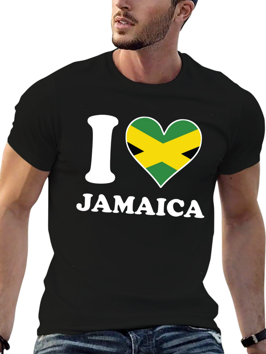 I Heart Jamaica T-Shirt - Black