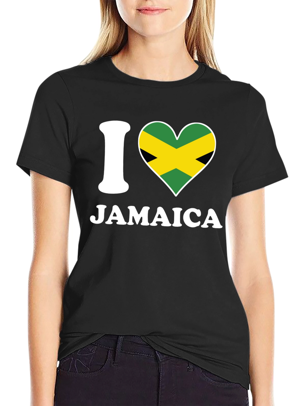 I Heart Jamaica T-Shirt - Black