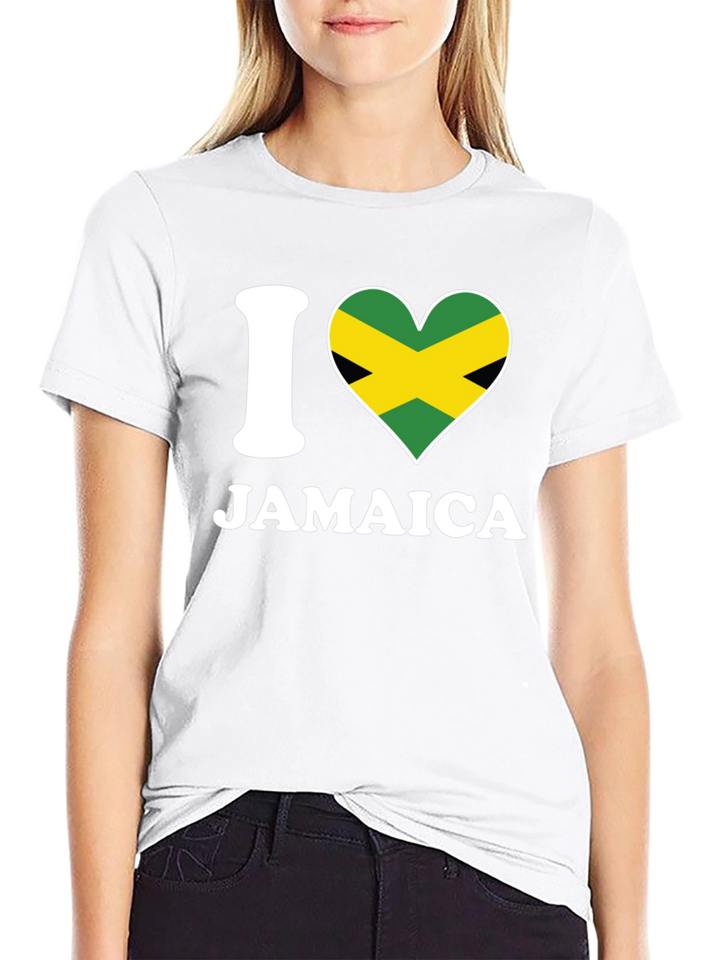I Heart Jamaica T-Shirt - Black