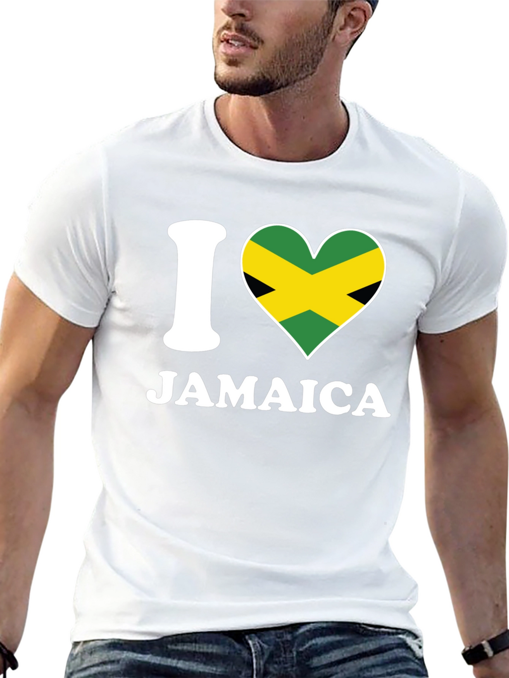 I Heart Jamaica T-Shirt - Black