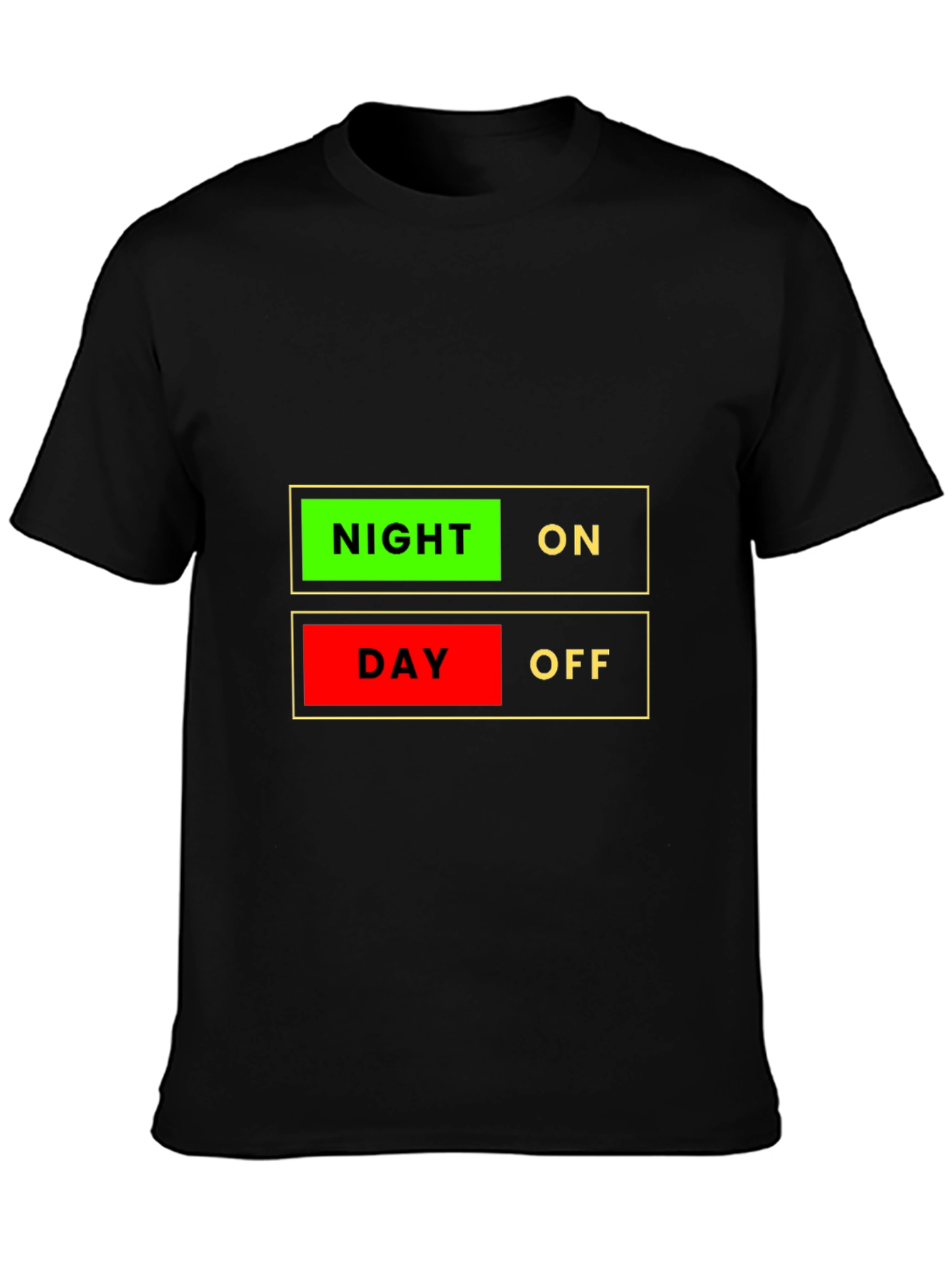 Night On Day Off Graphic T-Shirt - Novelty Design