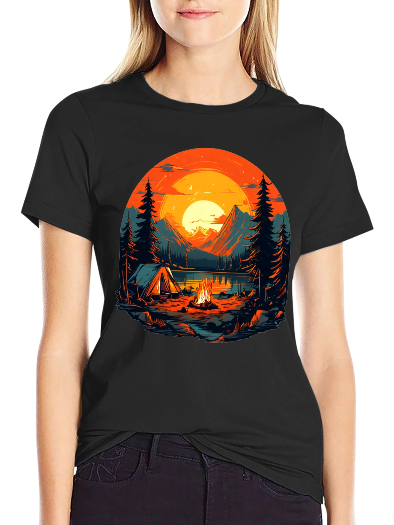 Camping Adventure Graphic T-Shirt - Nature Lover Tee