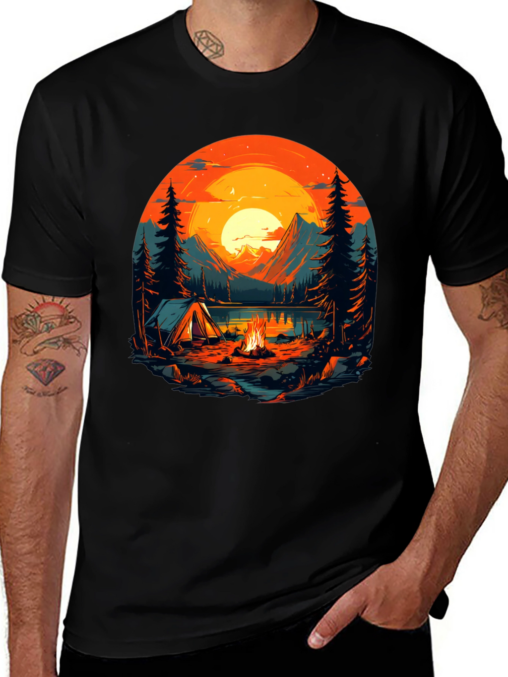 Camping Adventure Graphic T-Shirt - Nature Lover Tee