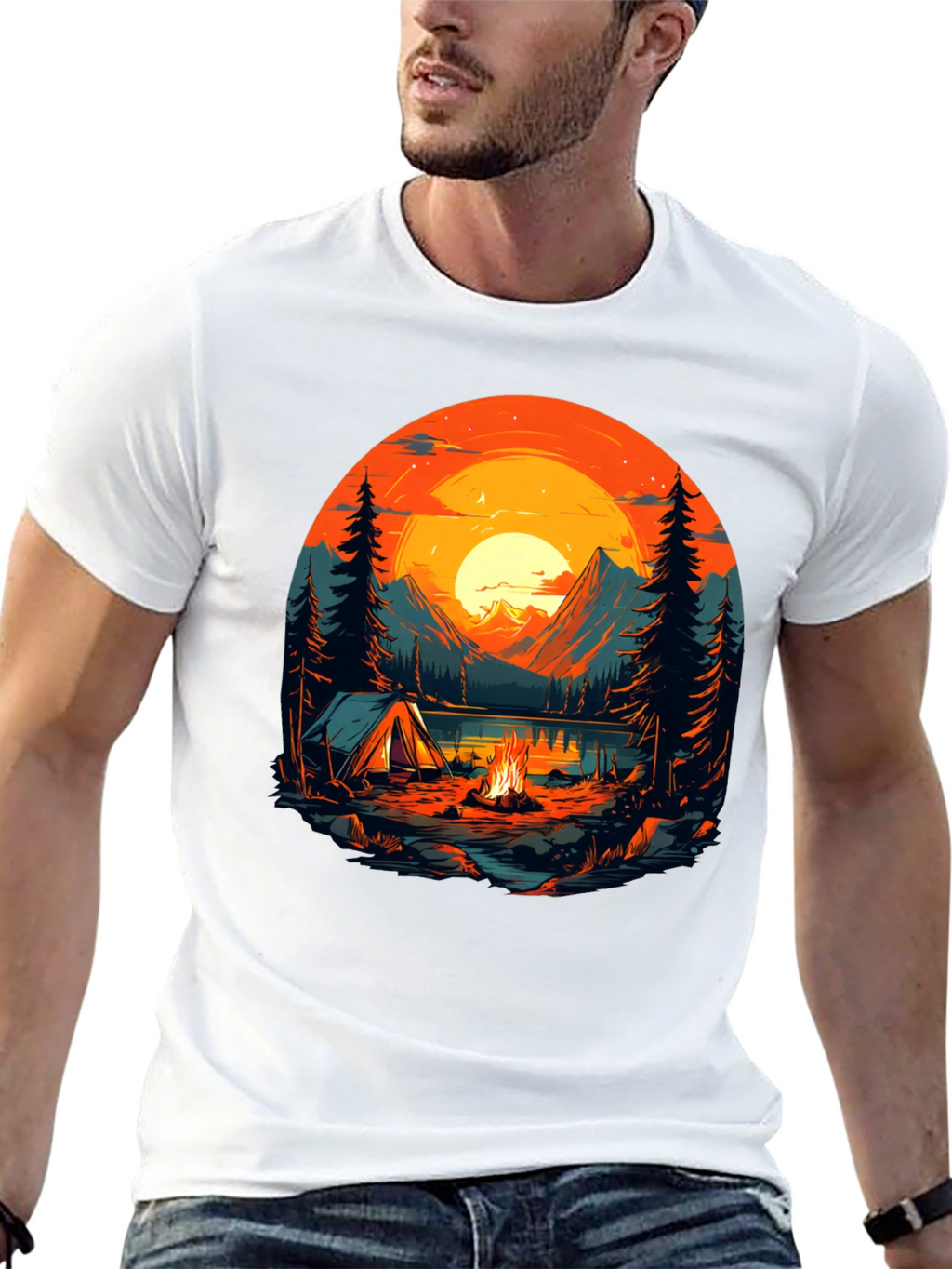 Camping Adventure Graphic T-Shirt - Nature Lover Tee