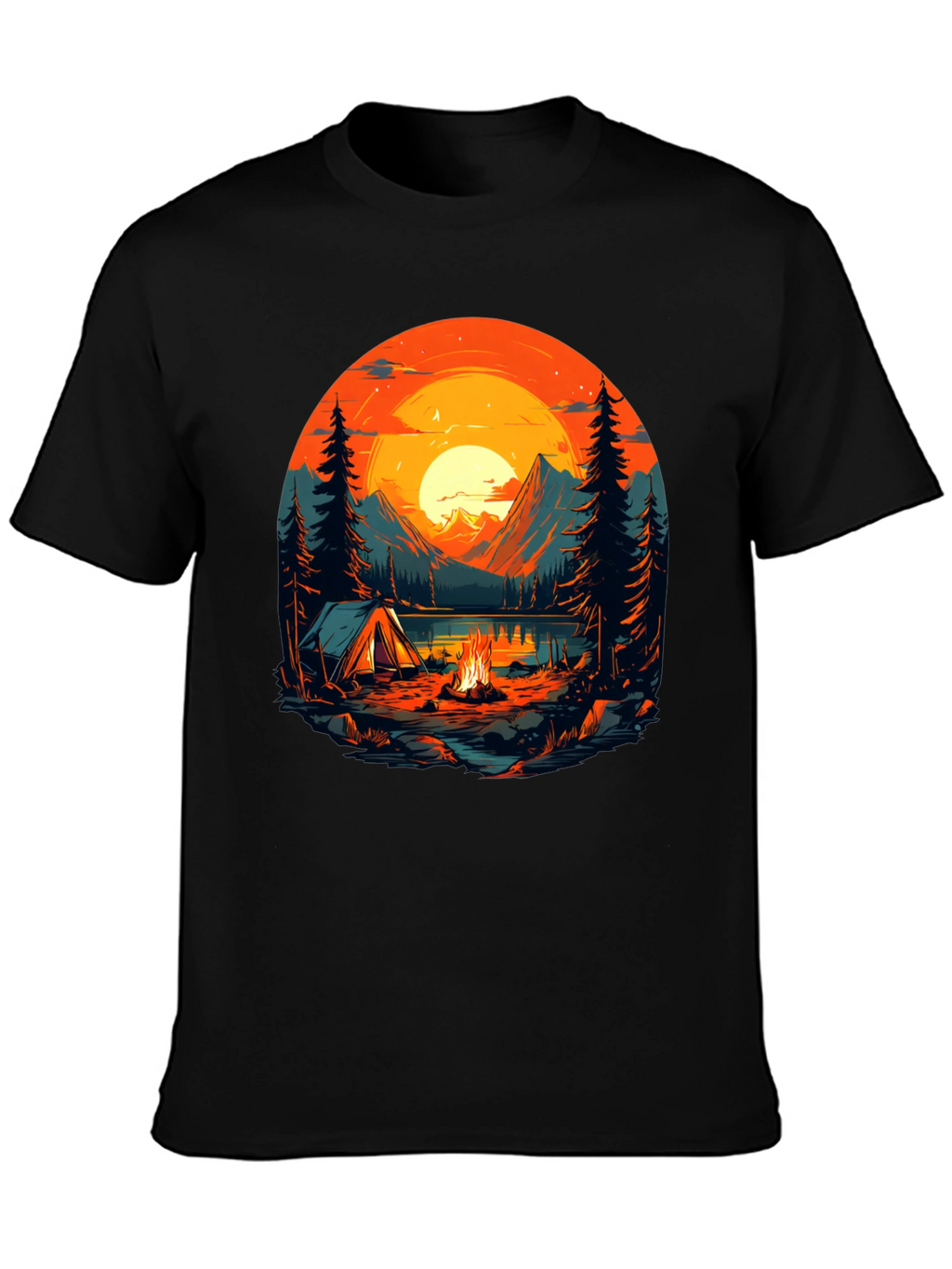 Camping Adventure Graphic T-Shirt - Nature Lover Tee