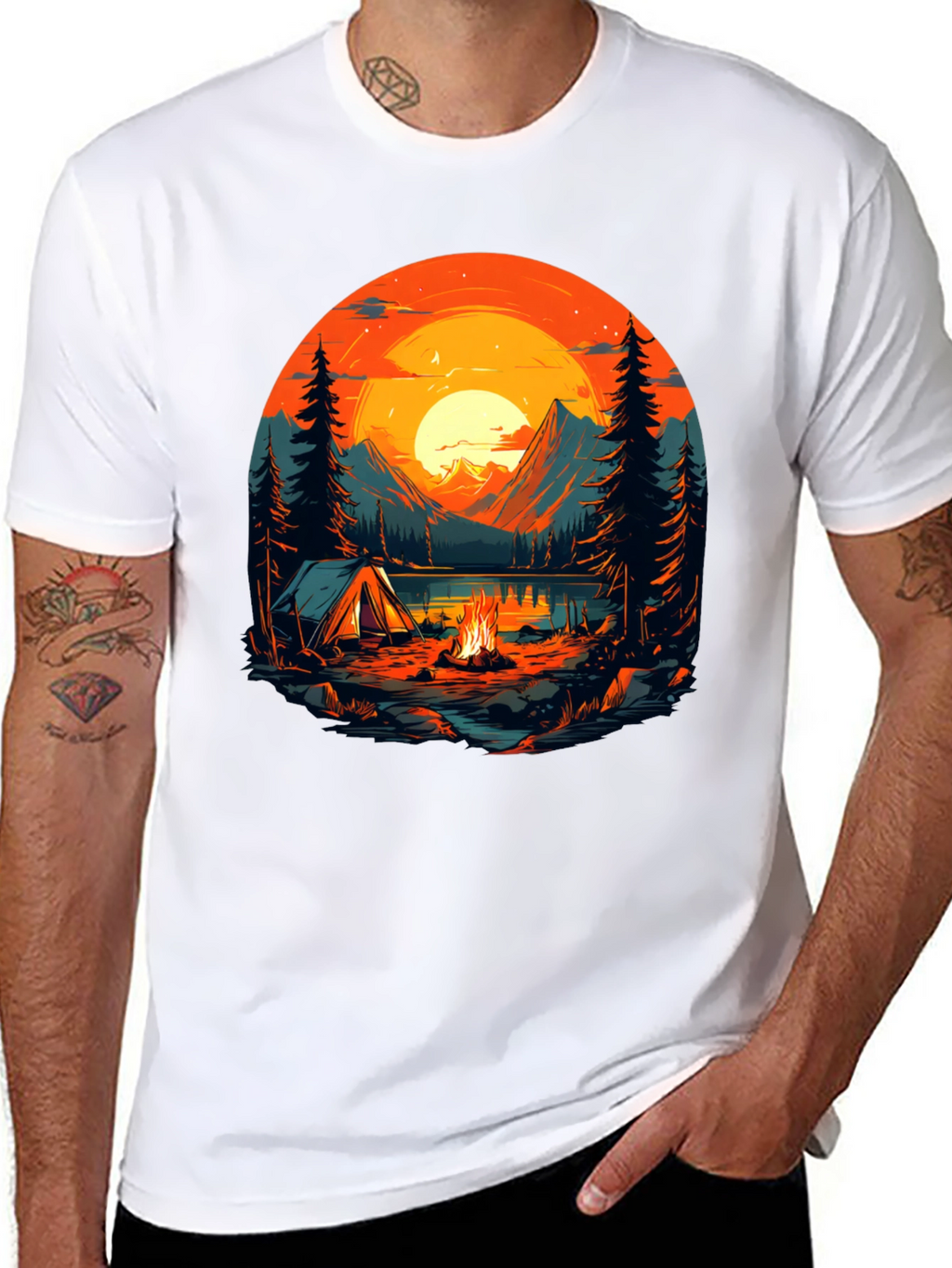 Camping Adventure Graphic T-Shirt - Nature Lover Tee