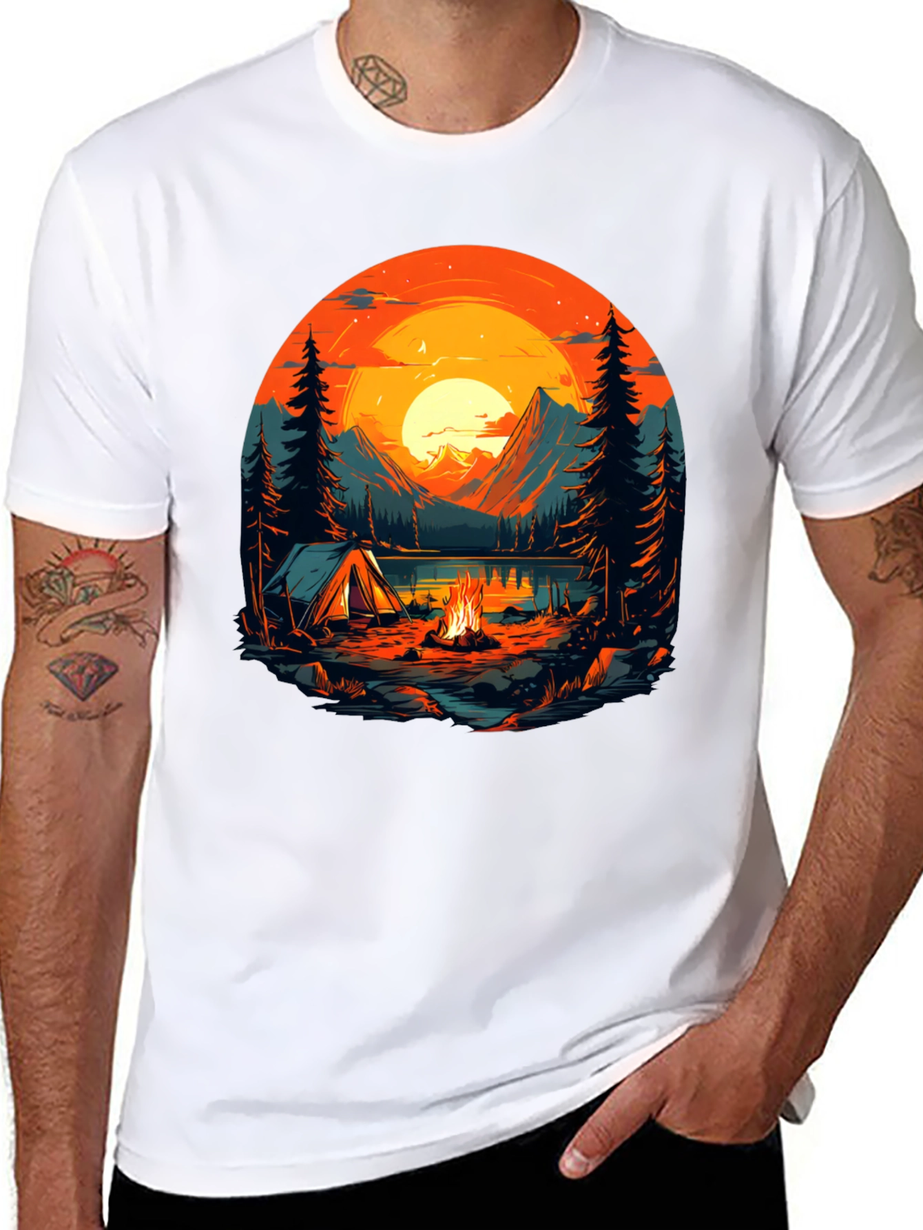 Camping Adventure Graphic T-Shirt - Nature Lover Tee