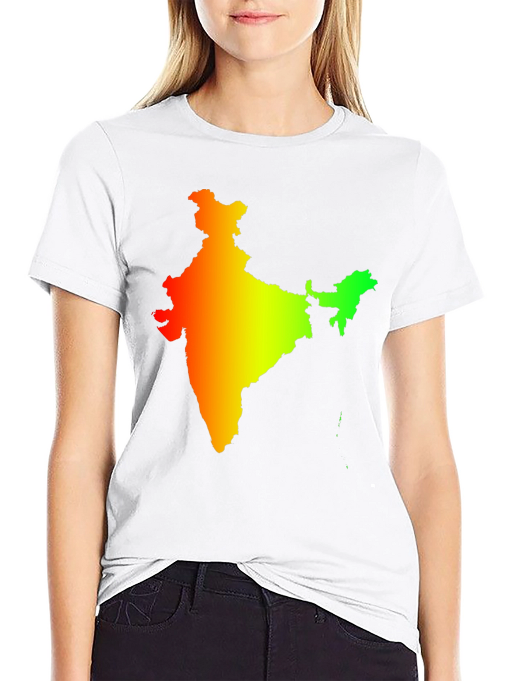 India Map Graphic Tee - Mens Black T-Shirt