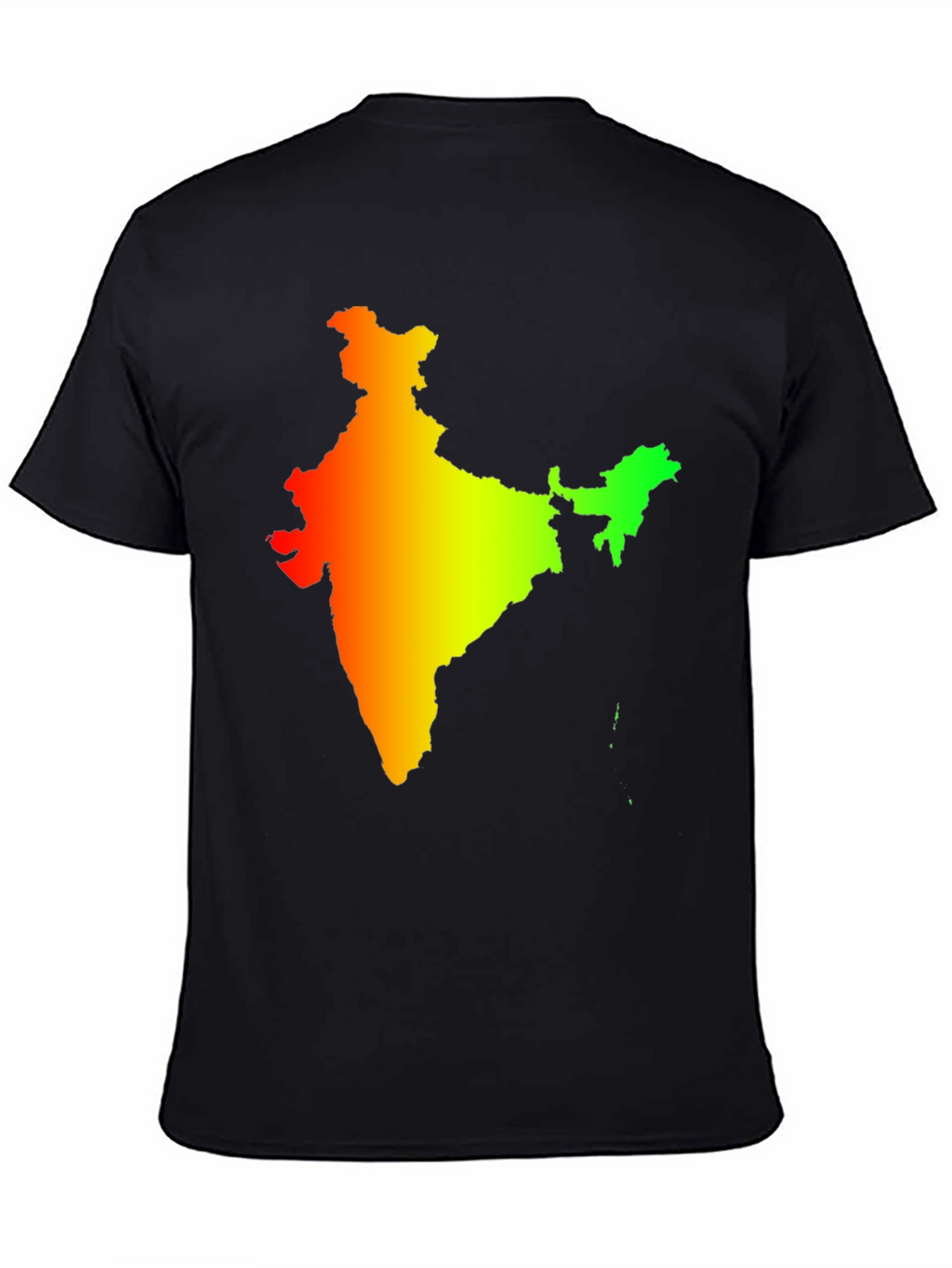 India Map Graphic Tee - Mens Black T-Shirt