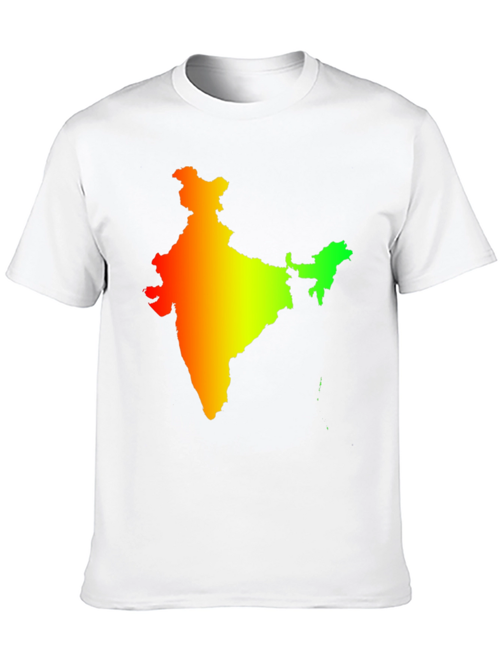 India Map Graphic Tee - Mens Black T-Shirt