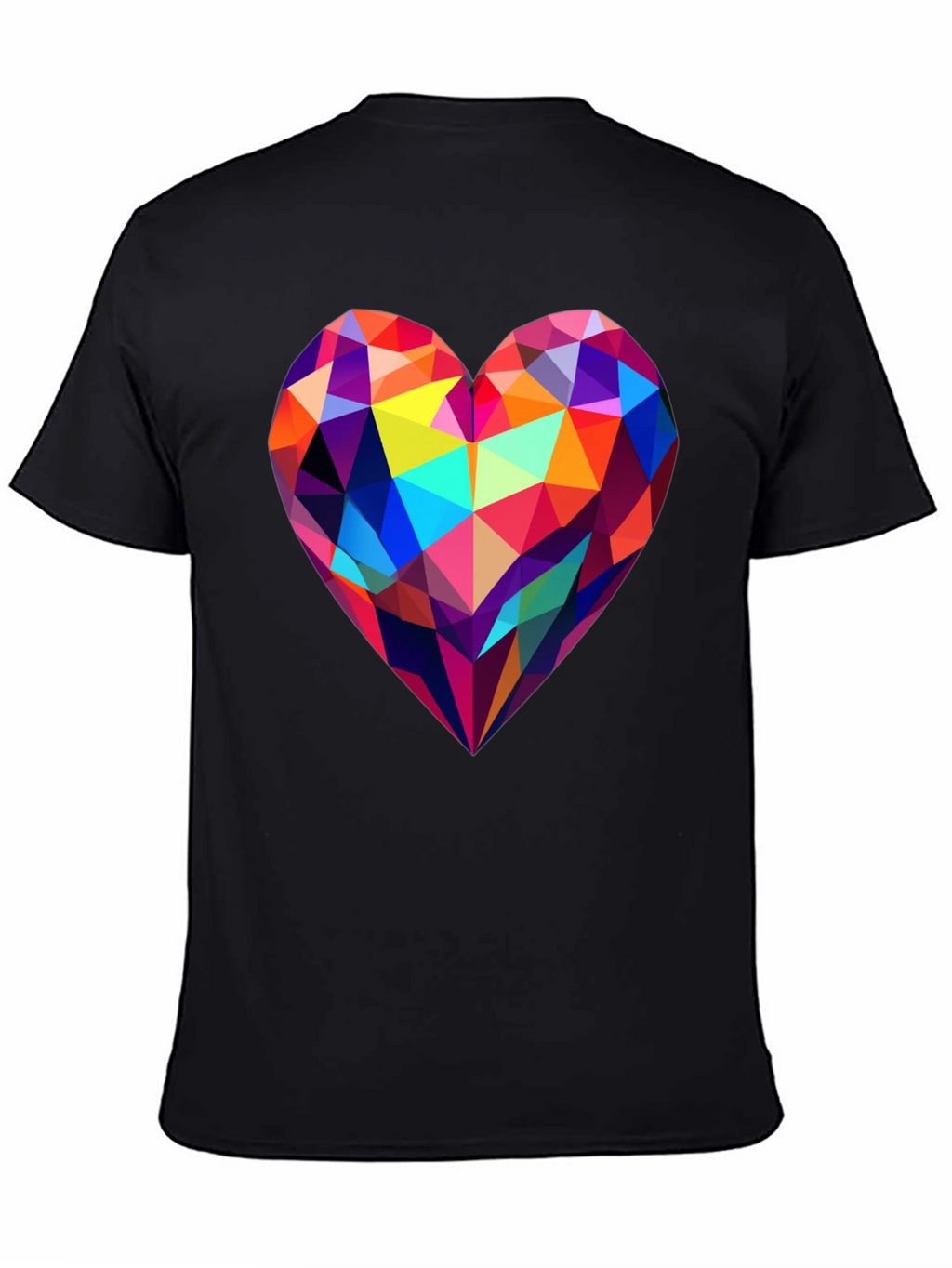 Geometric Heart Graphic Tee - Modern Design