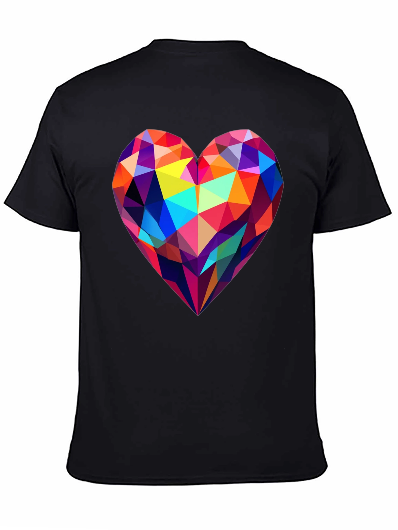 Geometric Heart Graphic Tee - Modern Design