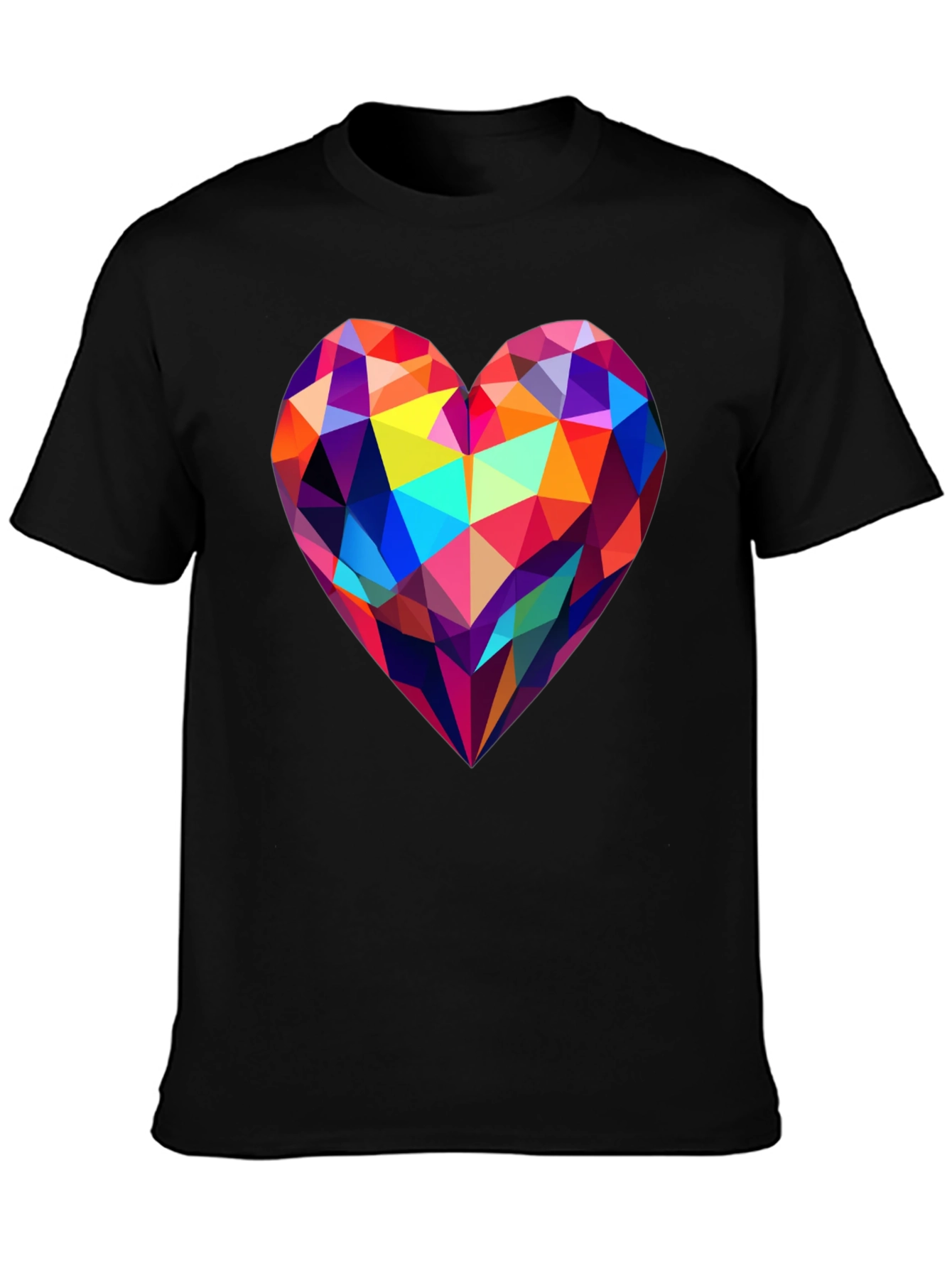 Geometric Heart Graphic Tee - Modern Design
