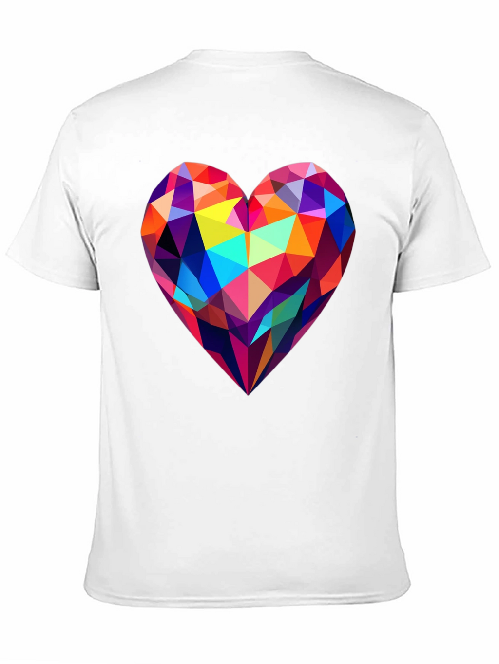Geometric Heart Graphic Tee - Modern Design