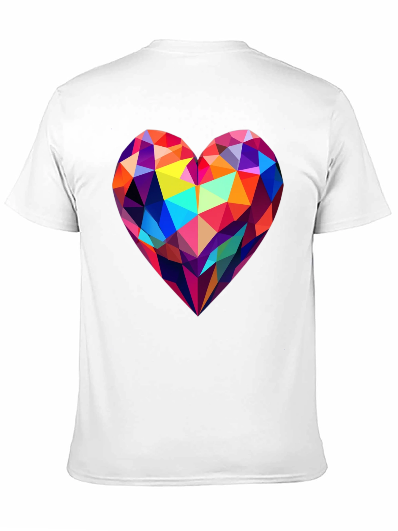 Geometric Heart Graphic Tee - Modern Design