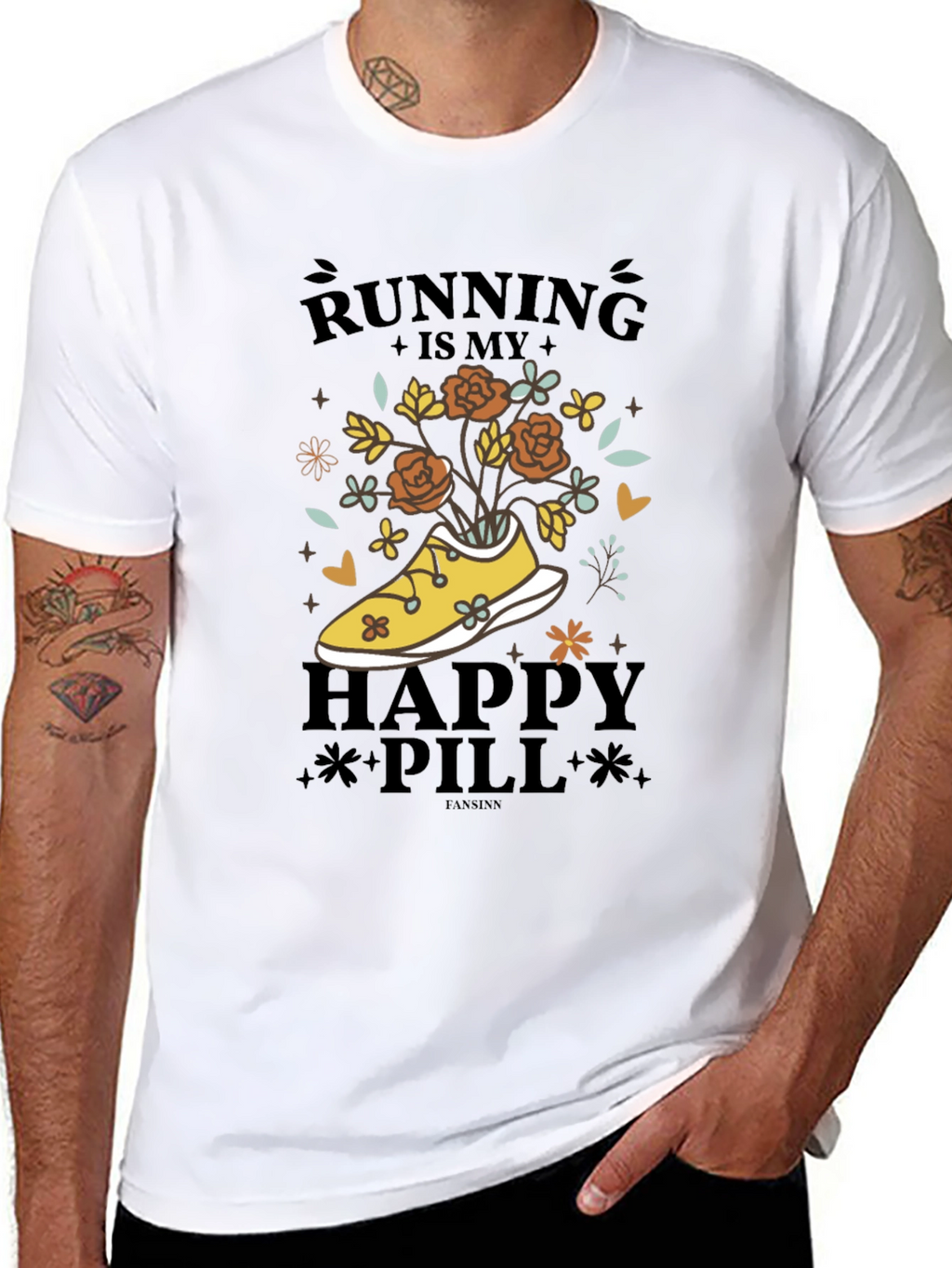 Running is My Happy Pill Graphic Tee