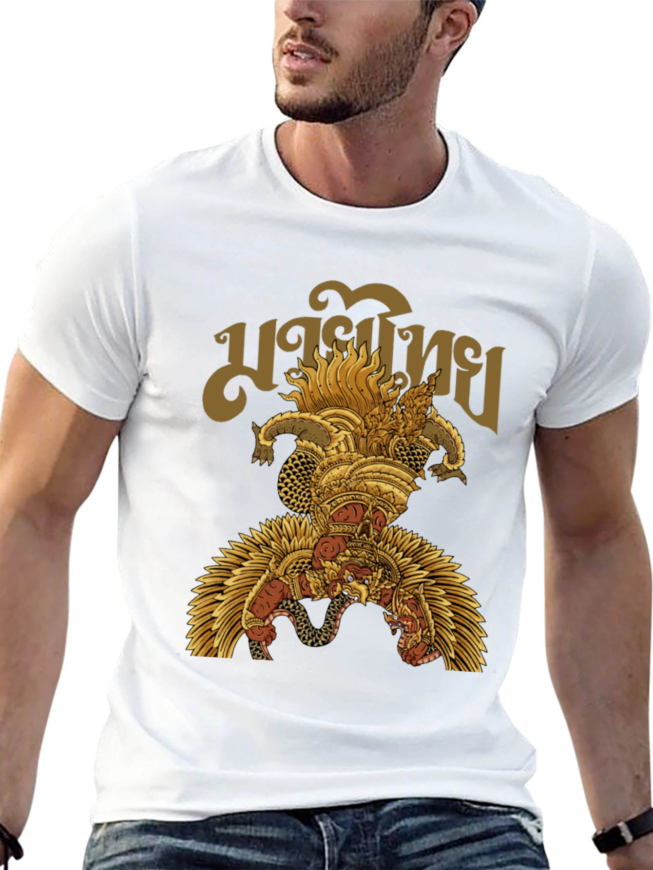 Garuda Thai Graphic T-Shirt - Mens Black Tee