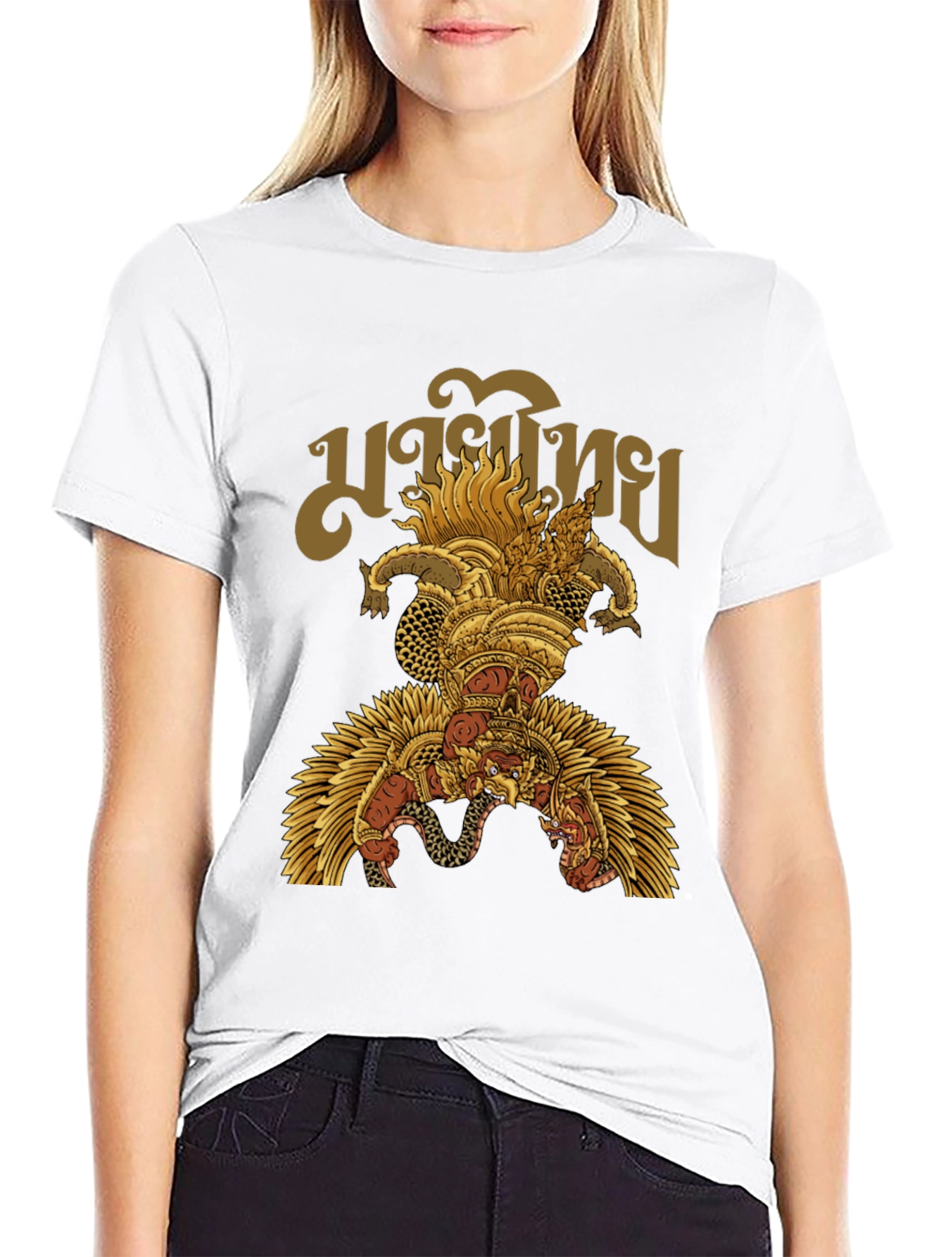 Garuda Thai Graphic T-Shirt - Mens Black Tee