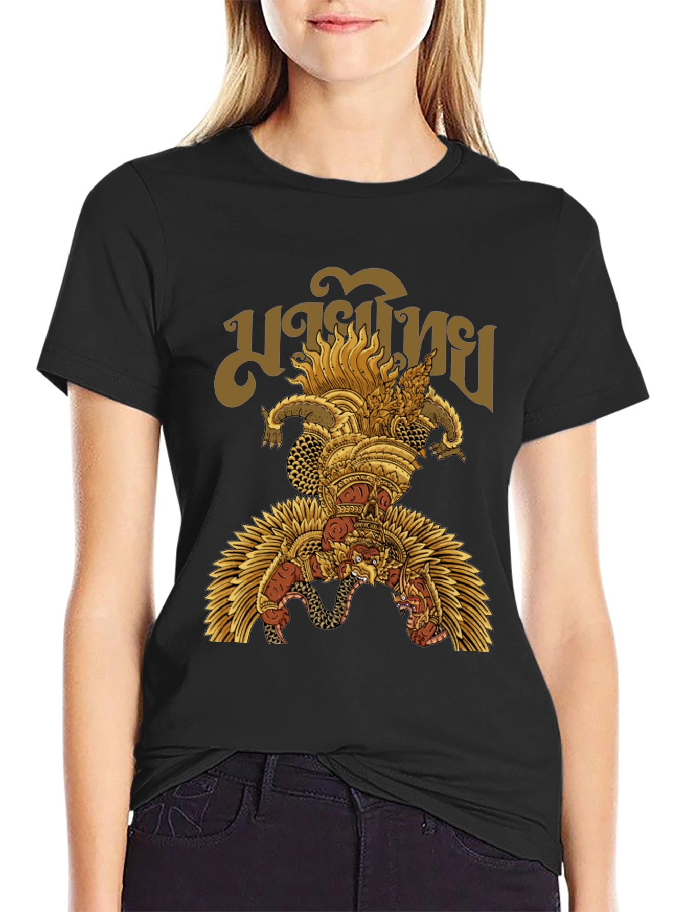 Garuda Thai Graphic T-Shirt - Mens Black Tee