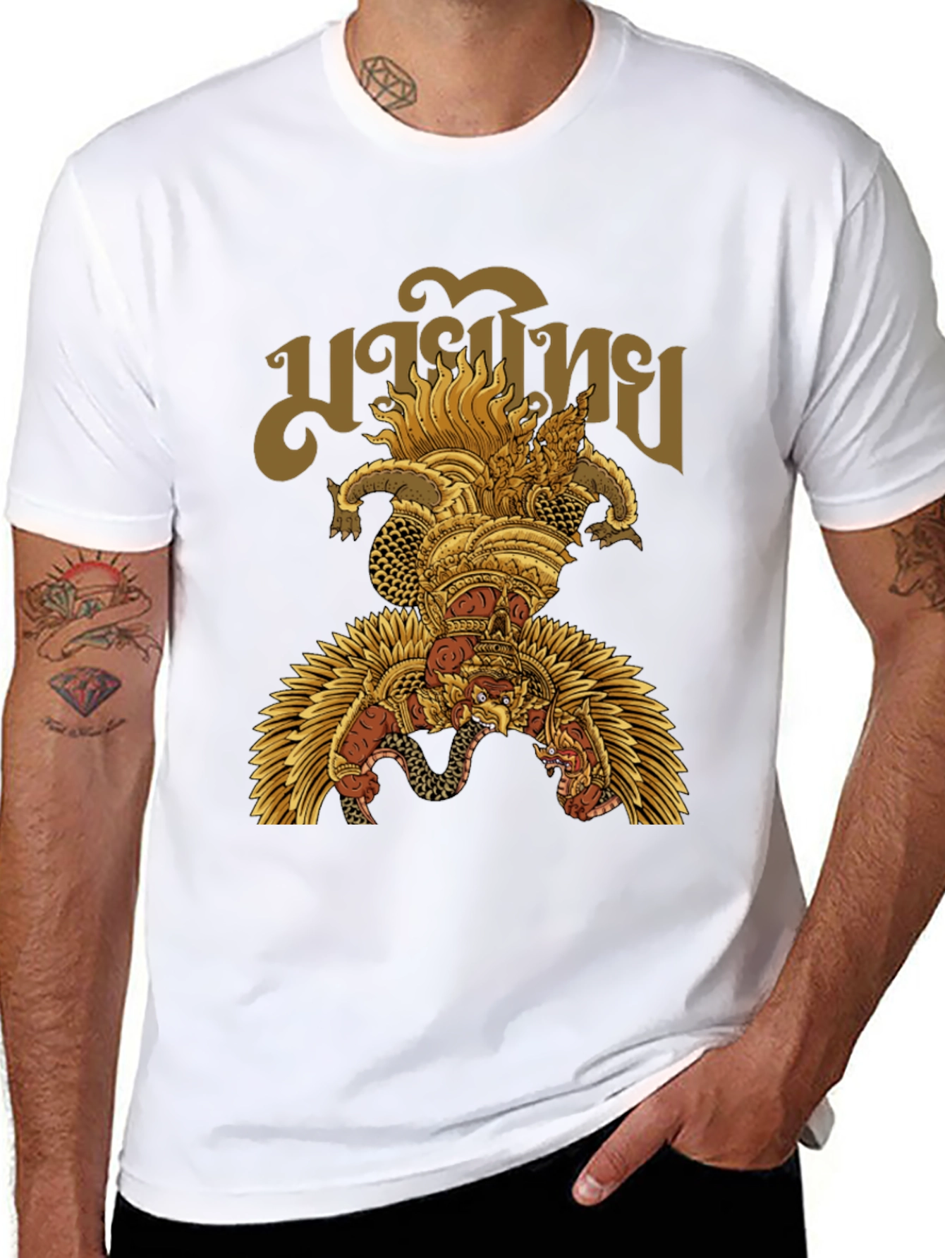 Garuda Thai Graphic T-Shirt - Mens Black Tee