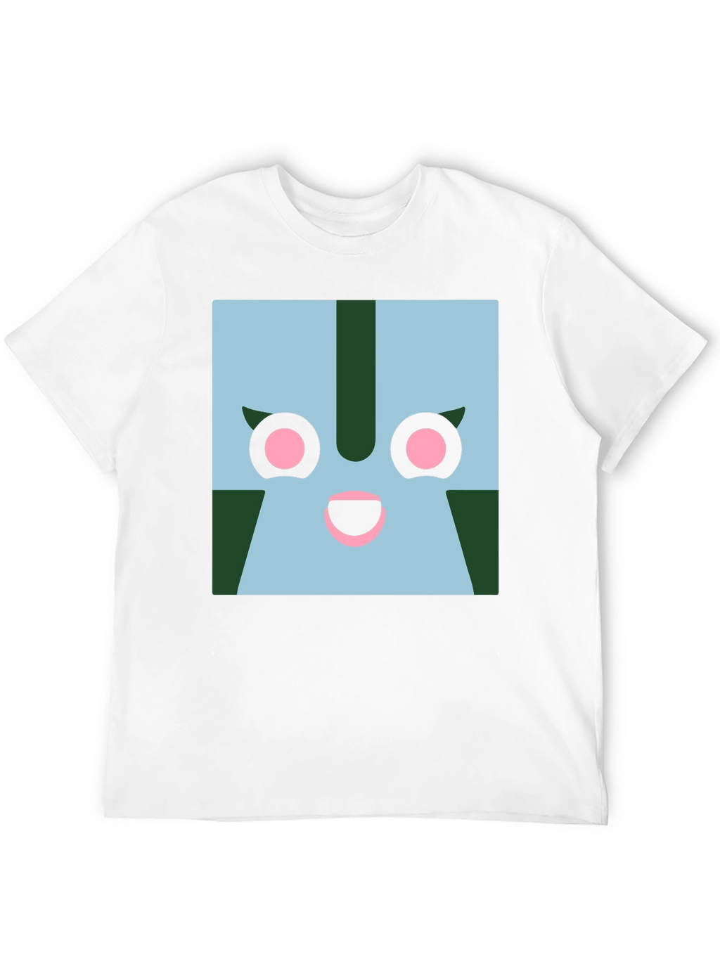 Geometric Character Graphic Tee - Black