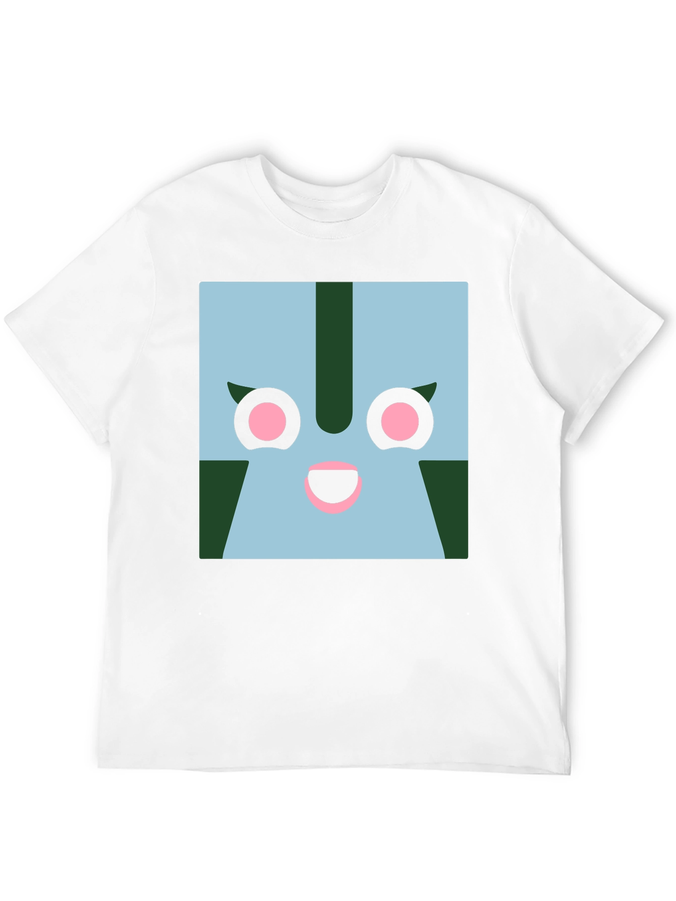 Geometric Character Graphic Tee - Black