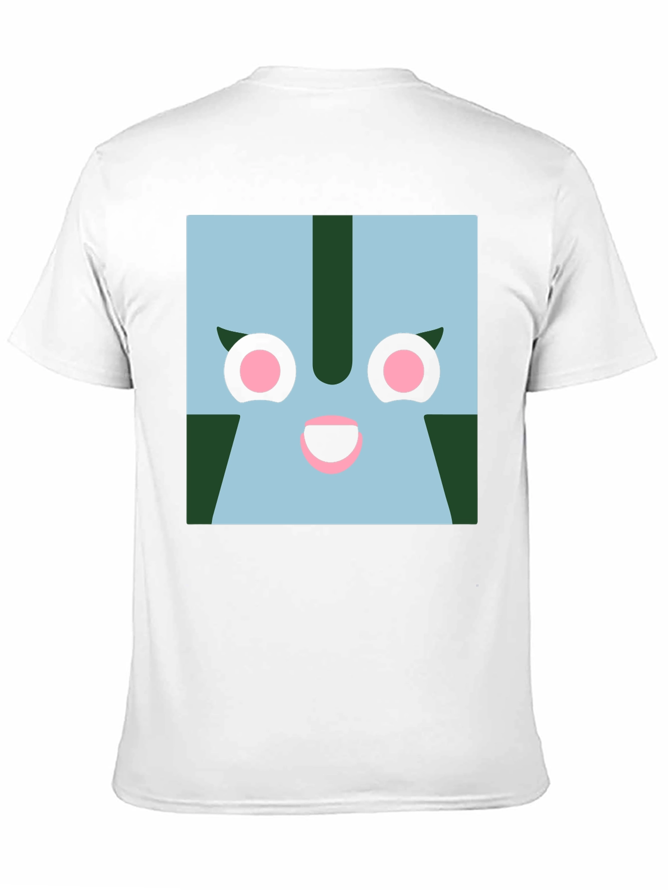 Geometric Character Graphic Tee - Black