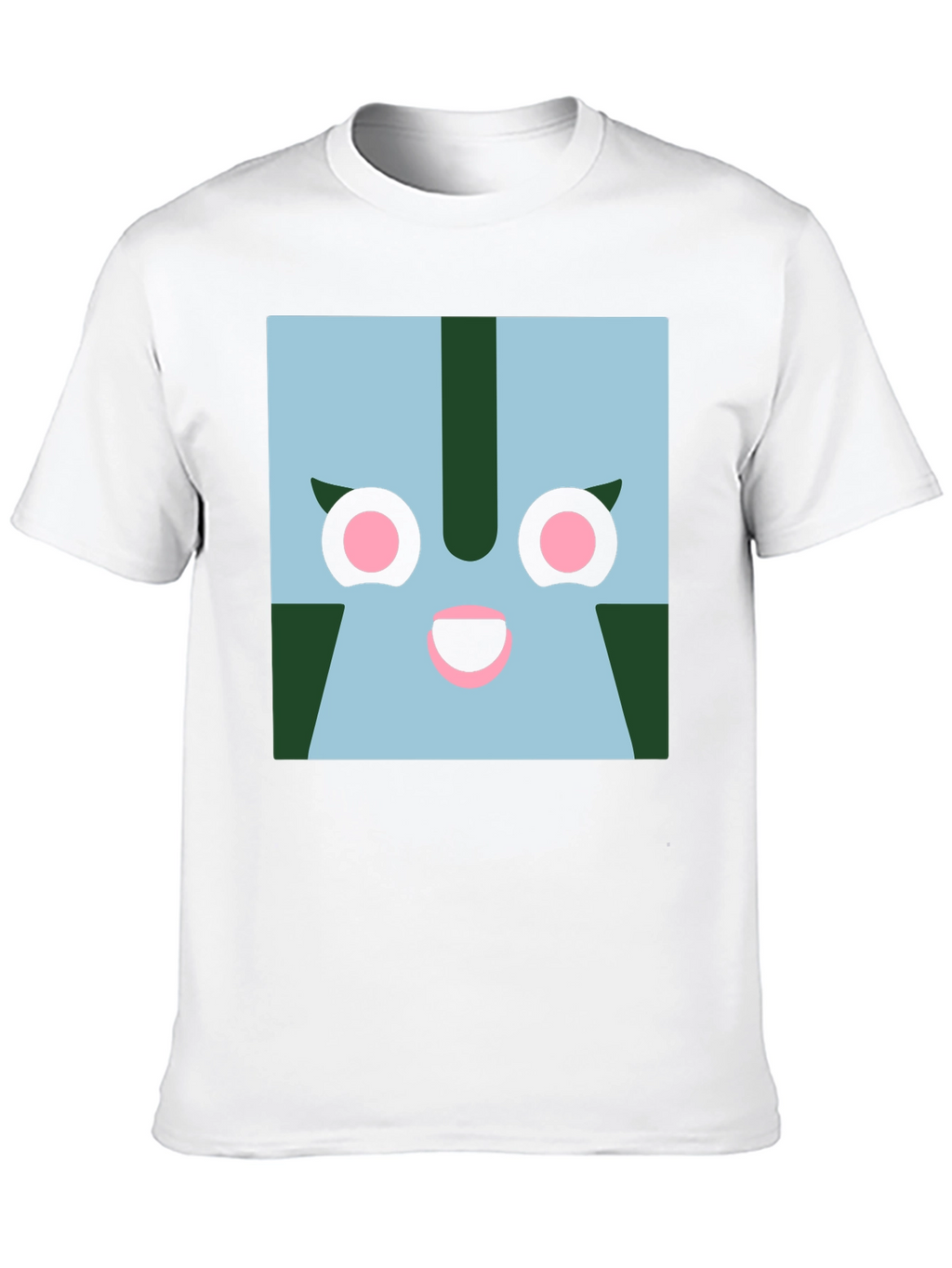 Geometric Character Graphic Tee - Black