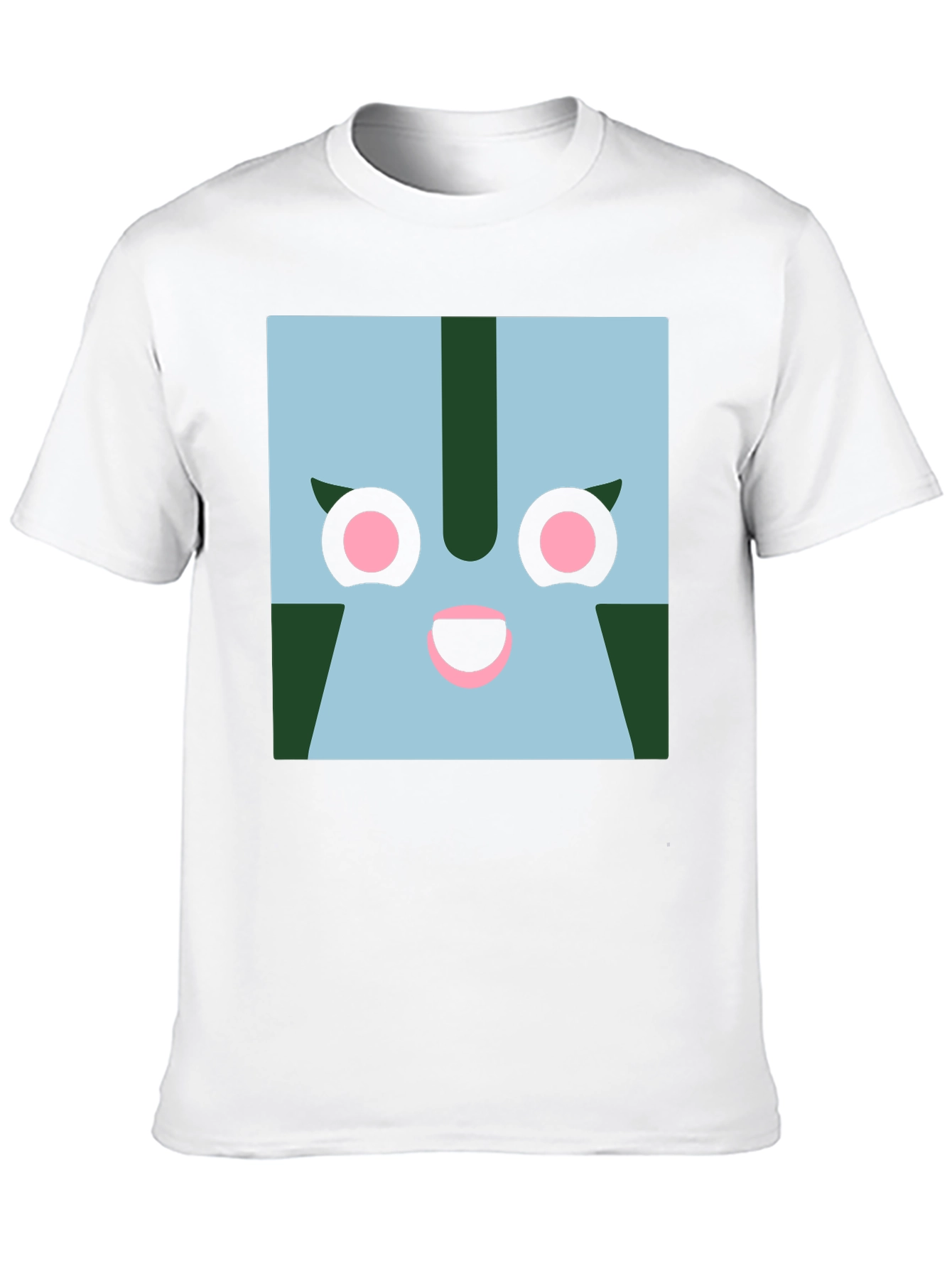 Geometric Character Graphic Tee - Black
